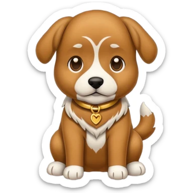 Um cachorro caramelo vestindo um terno sticker