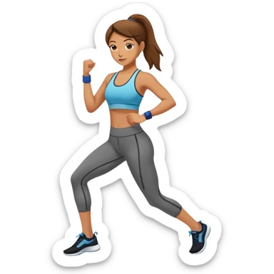 athletic woman exercising sticker