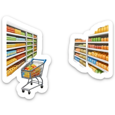 supermarket business sticker
