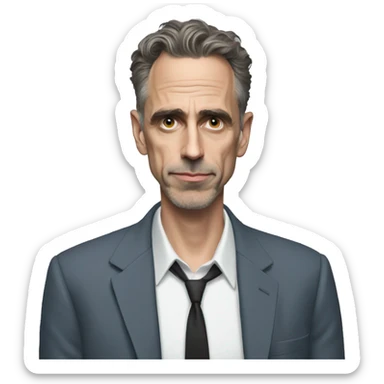 Jordan peterson with magnifier sticker