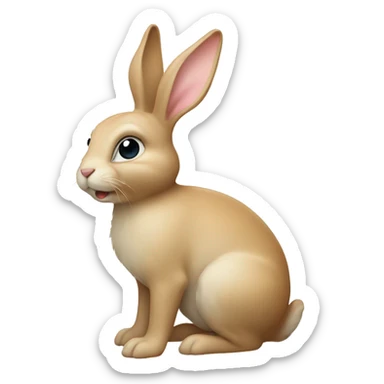 beige bunny sticker