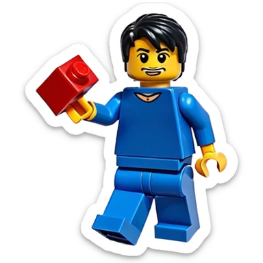 satoru gojo en lego sticker