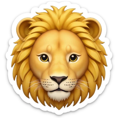 lion face emoji dot eyes, solid black , no iris sticker