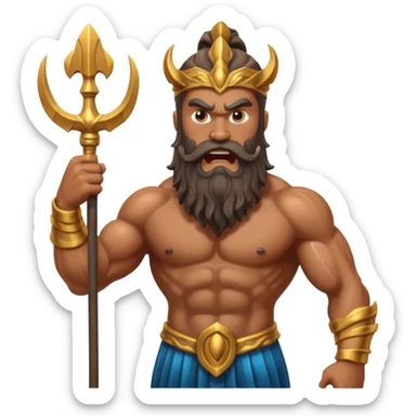 poseidon, angry sticker