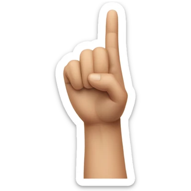 hand with pointer finger down sticker