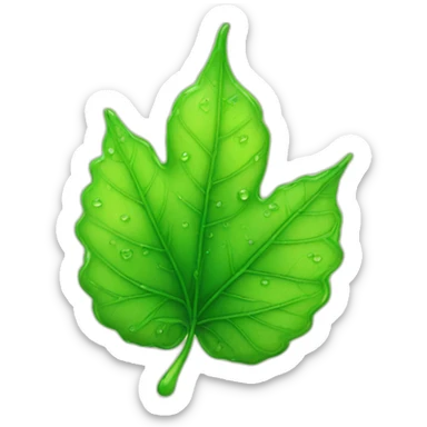 leaf with dew sticker