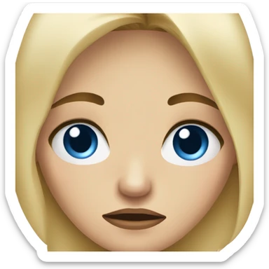 blonde blue eyed girl upset sticker