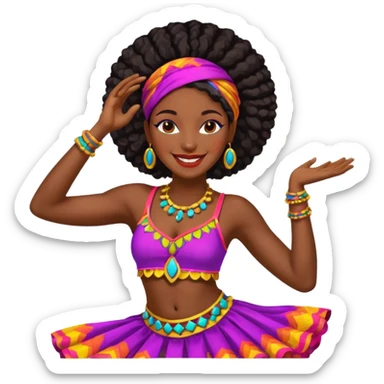black woman festival dancer sticker