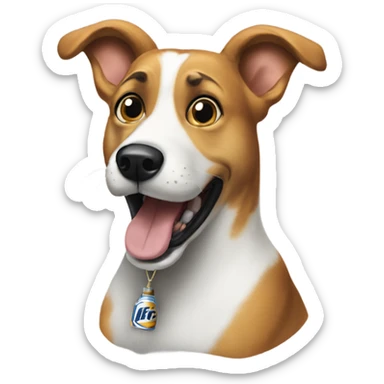 Miller lite dog sticker