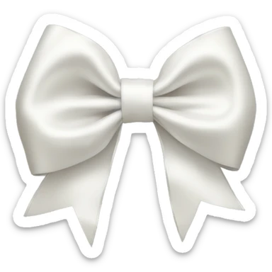white satin bow sticker