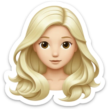 Platinum blonde hair sticker