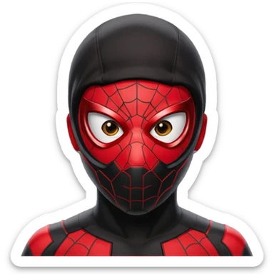 miles morales face mask sticker