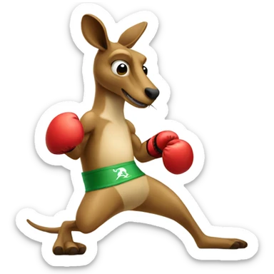 Boxing kangaroo sticker