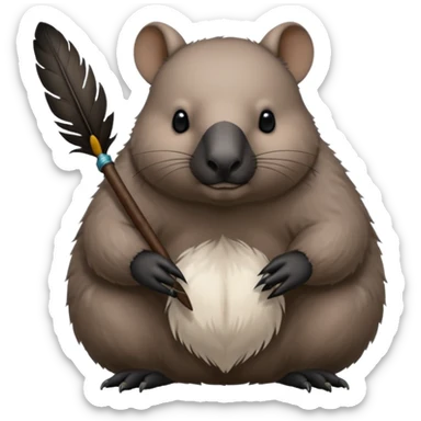 Wombat magpie sticker