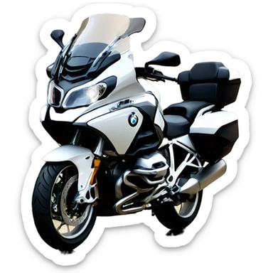 Moto bmw r1200rt  blanca sticker