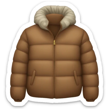 brownpuffer jacket sticker