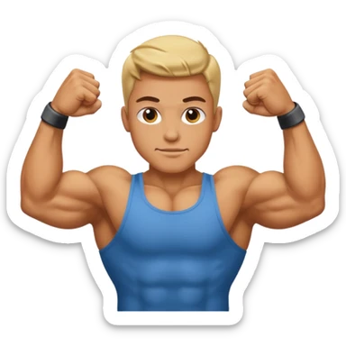 food flexing biceps sticker