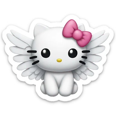 hello kitty with wings sticker