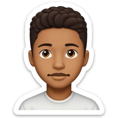 Lil Fizz with dark brown hair sticker