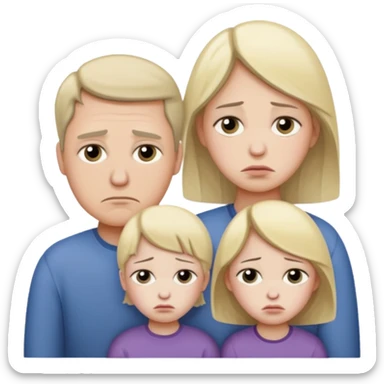 familia triste sticker