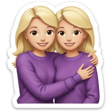 i want an emoji with 2 blonde girls like the movie "the holiday" sticker