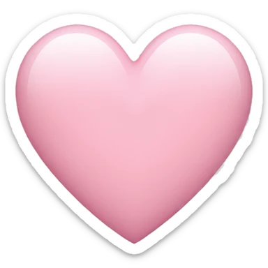 light pink heart sticker