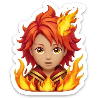 Capetinha com fogo por baixo sticker