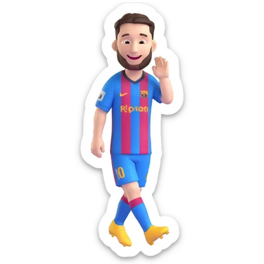 smiling Lionel Messi sticker