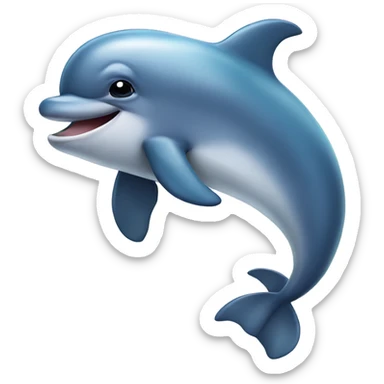Cute single dolphin  sticker