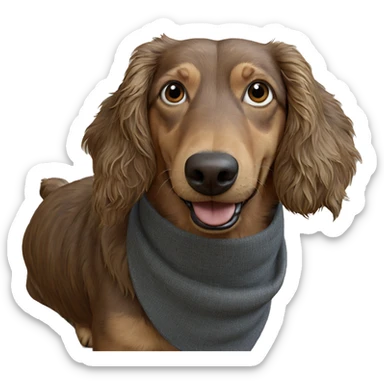 realistic dog portrait staring at viewer sticker