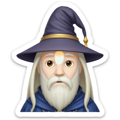 sad wizards in hat sticker
