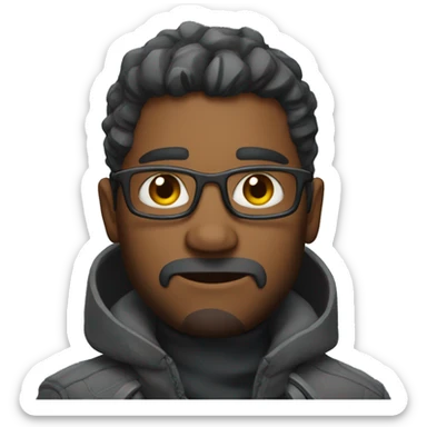 Person in blizzard  sticker