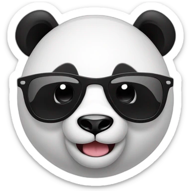 Panda mit Kopfhörer und Sonnenbrille sticker