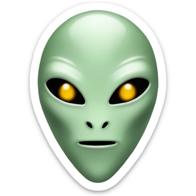 Alien wearing an anonymous mask sticker