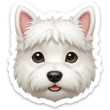 Tiny westie dog sticker