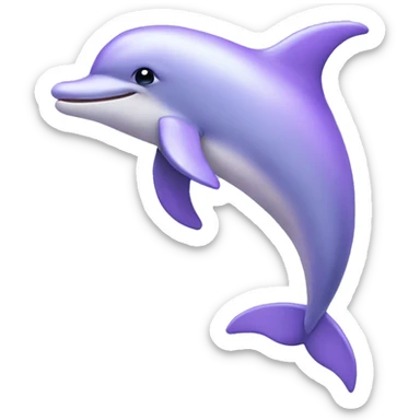 Pastel purple dolphin sticker