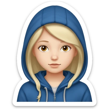 A girl in a hoodie sticker