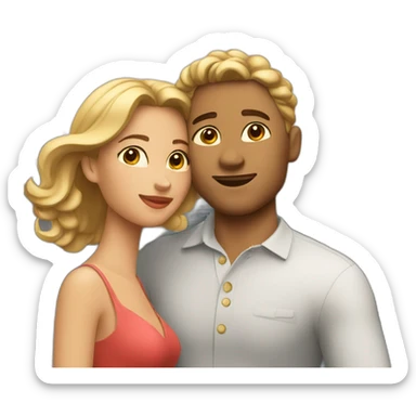 A couple in love in paris  sticker