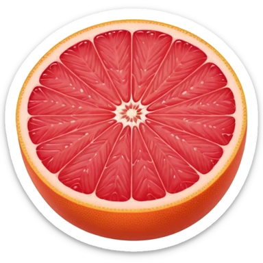 grapefuit with a slice sticker