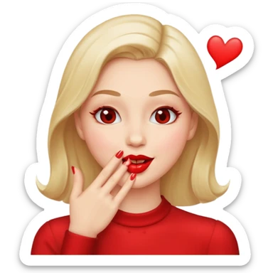 Blowing kiss sticker