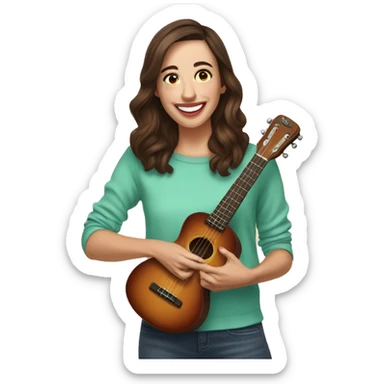 colleen ballinger holding ukelele sticker