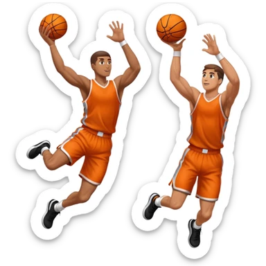 a set of hands dunking a basketball  sticker