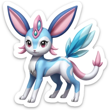 Meloetta-Sylveon-Dialga-Suicune-Palkia-fusion sticker