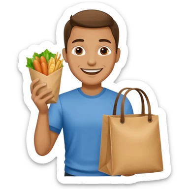 Street Food Shopper man  sticker