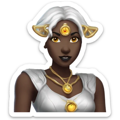 "Technomancy is the use of magic or mystical powers to control and manipulate technology” + "It's kind of like cyberpunk magic or how in some games, characters hack into systems using magic." 🖥️⚡🧙‍♂️ Make a ancient vampire technomancy goddess sticker