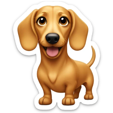 blonde wiener dog  sticker