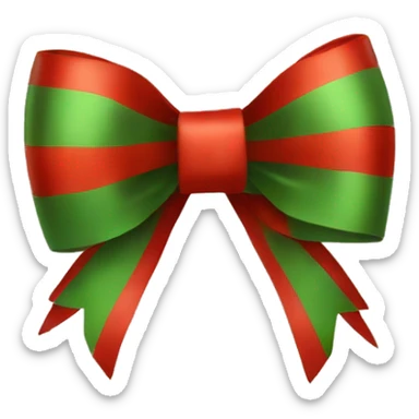 Christmas bow sticker