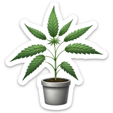 cannabis grey  sticker
