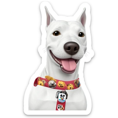 dog sticking tongue out sticker