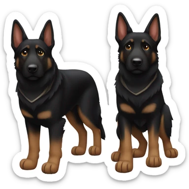 female black german shepherds with brown paws sticker